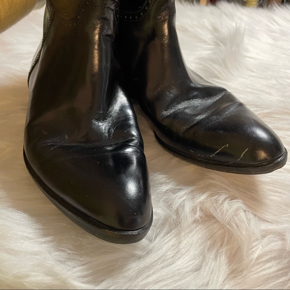 Cole Haan Two Toned Leather Riding Boots NARROW - Picture 5 of 10